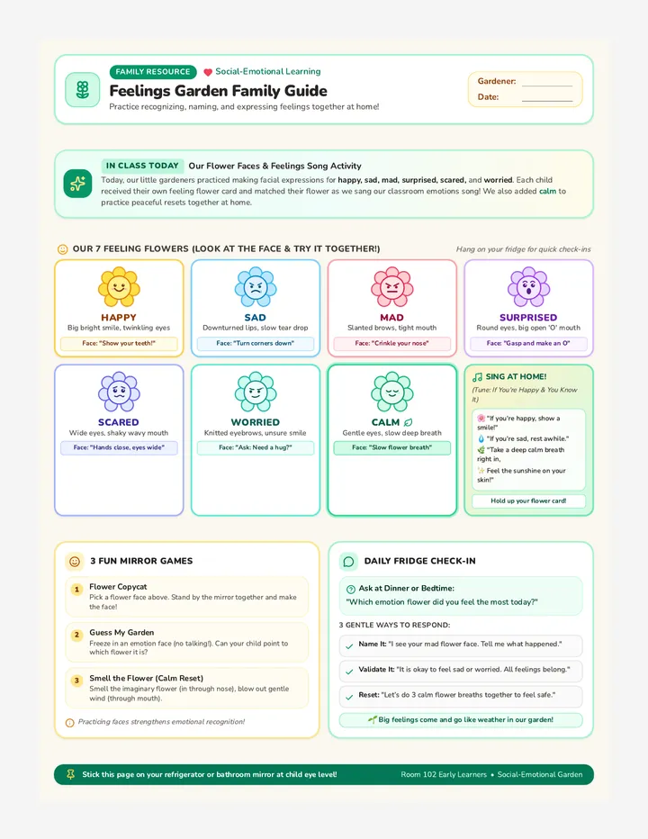 Feelings Garden Family Guide