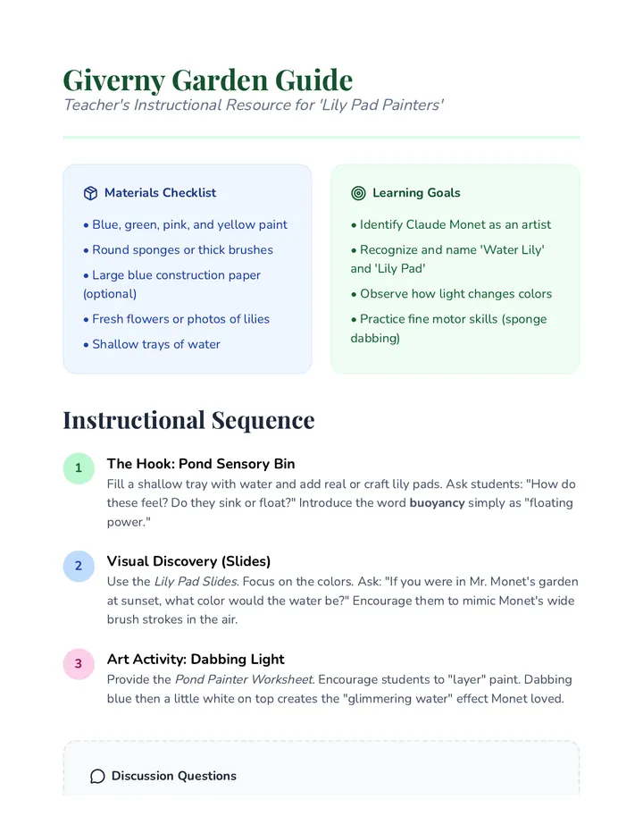 Garden Guide Teacher Resource