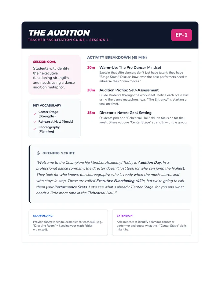 The Audition Teacher Guide