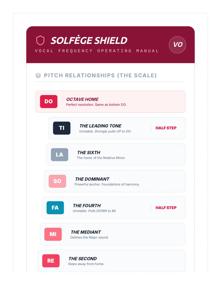 Solfège Shield Cheat Sheet