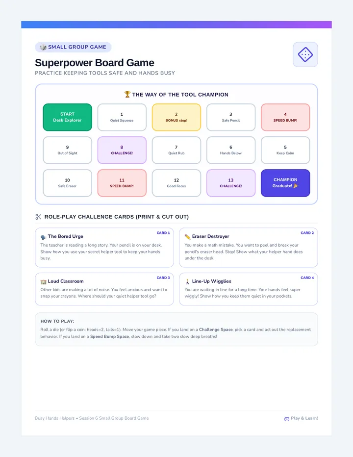 Busy Hands Board Game