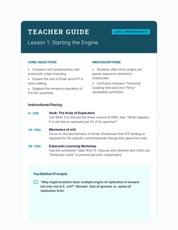 Starting Engine Teacher Guide