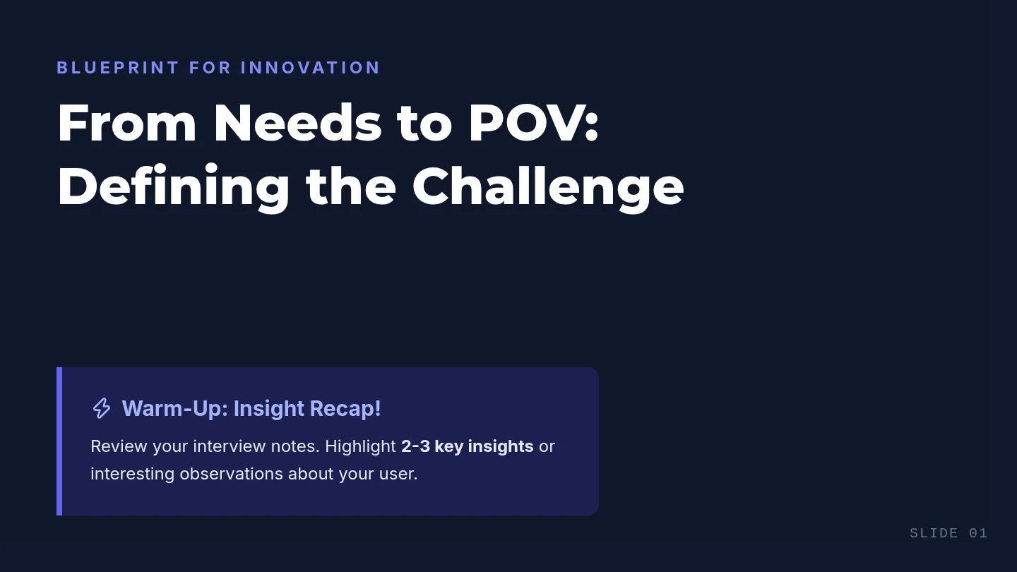 Innovation Blueprint Slides