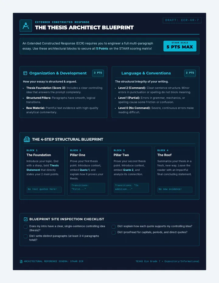 Thesis Blueprint Reference Sheet