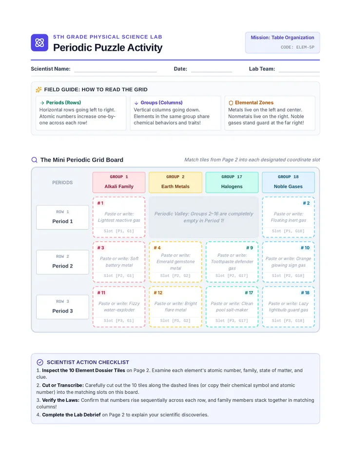 Periodic Puzzle Activity