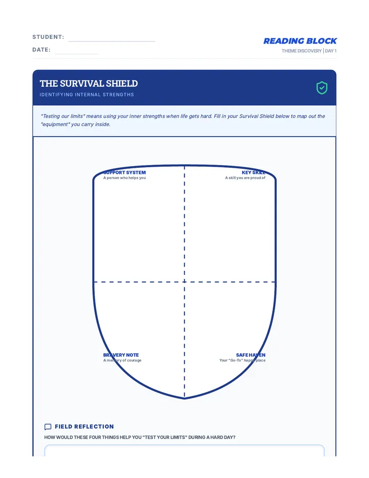 Day 1 Survival Shield Activity