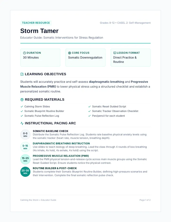 Storm Tamer Educator Guide