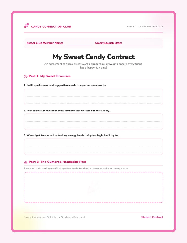 Connection Contract Worksheet