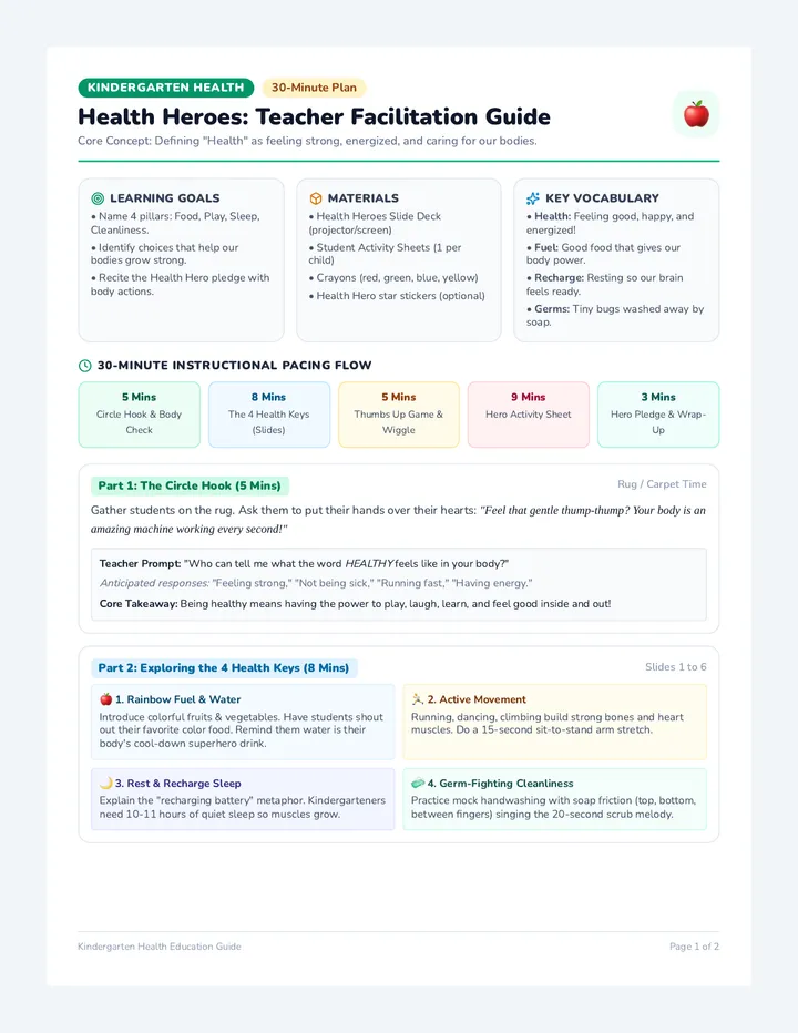Health Heroes Teacher Guide