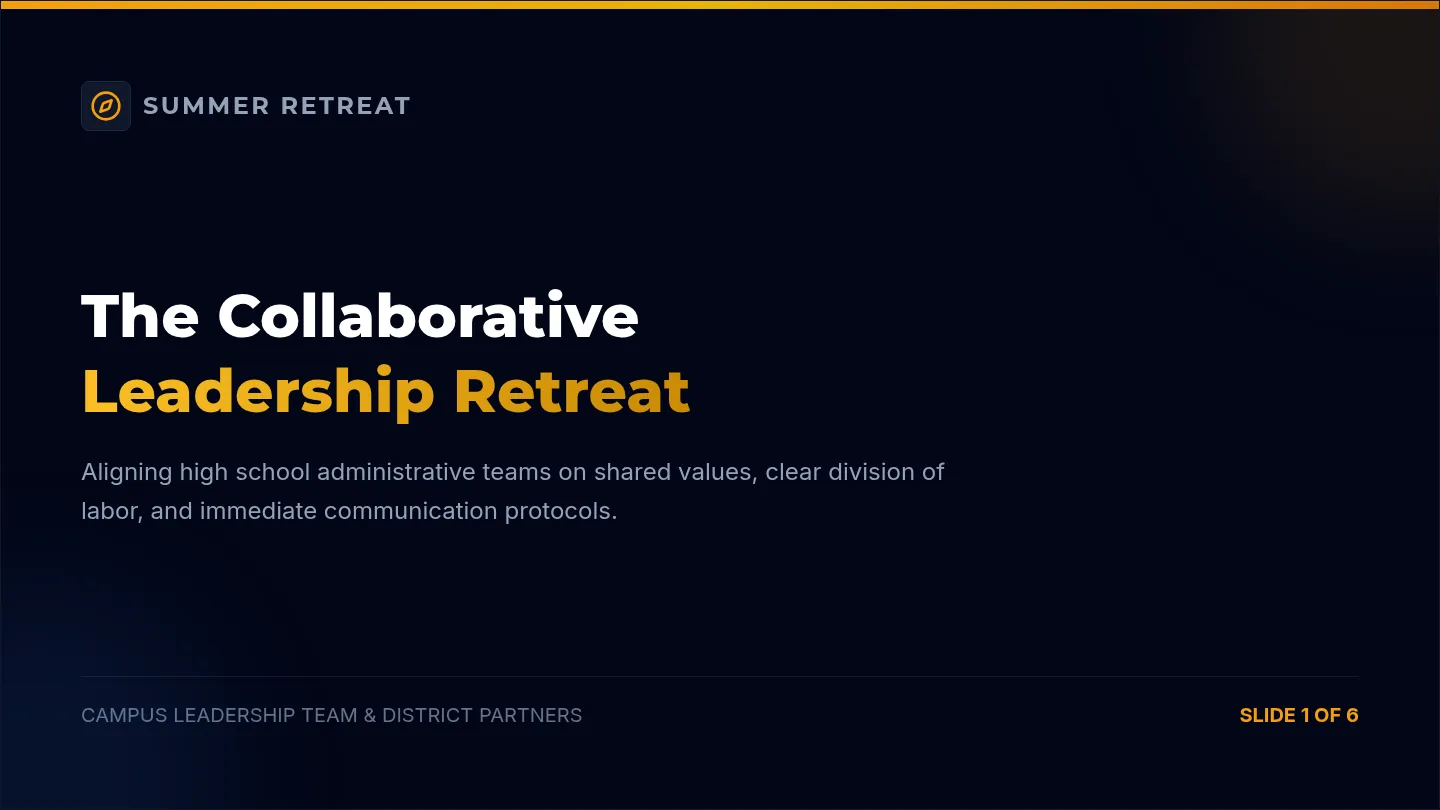 Cohesive Admin Slide Deck
