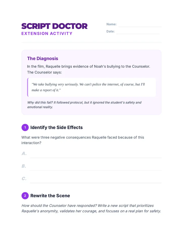 Script Doctor Worksheet