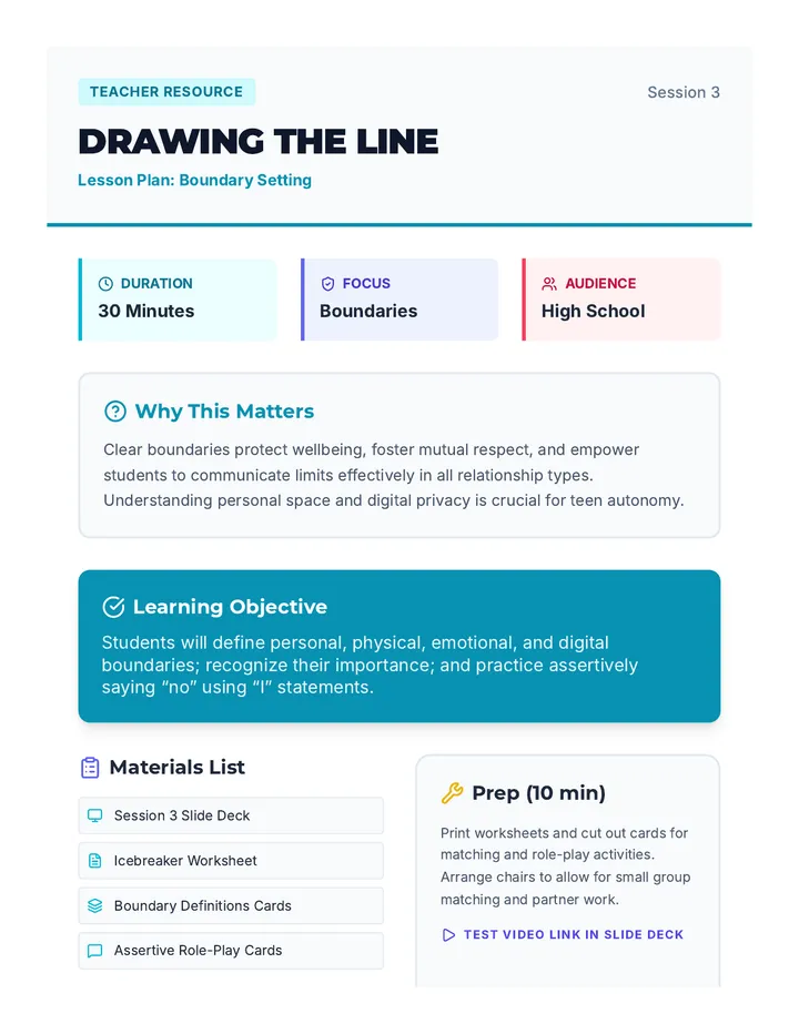 Boundary Lesson Plan