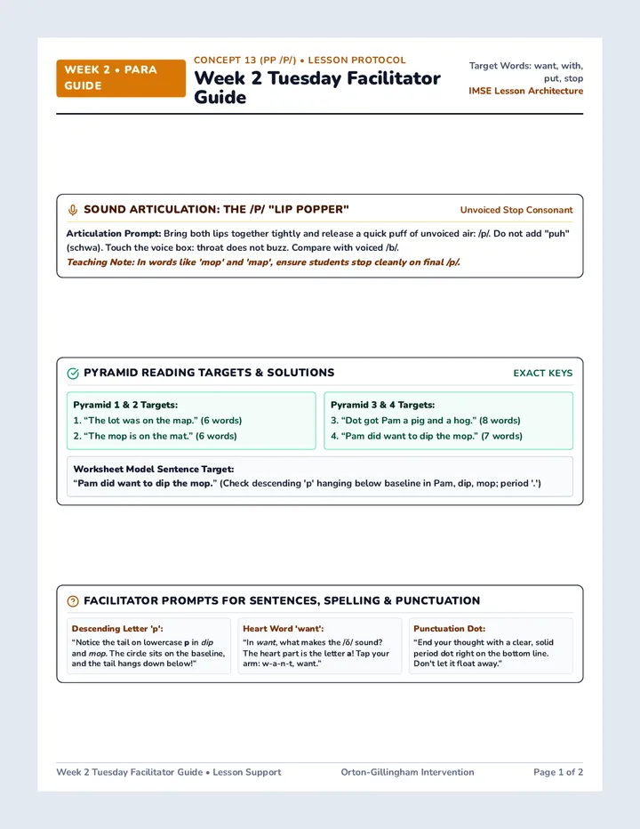 Week 2 Tuesday Facilitator Guide