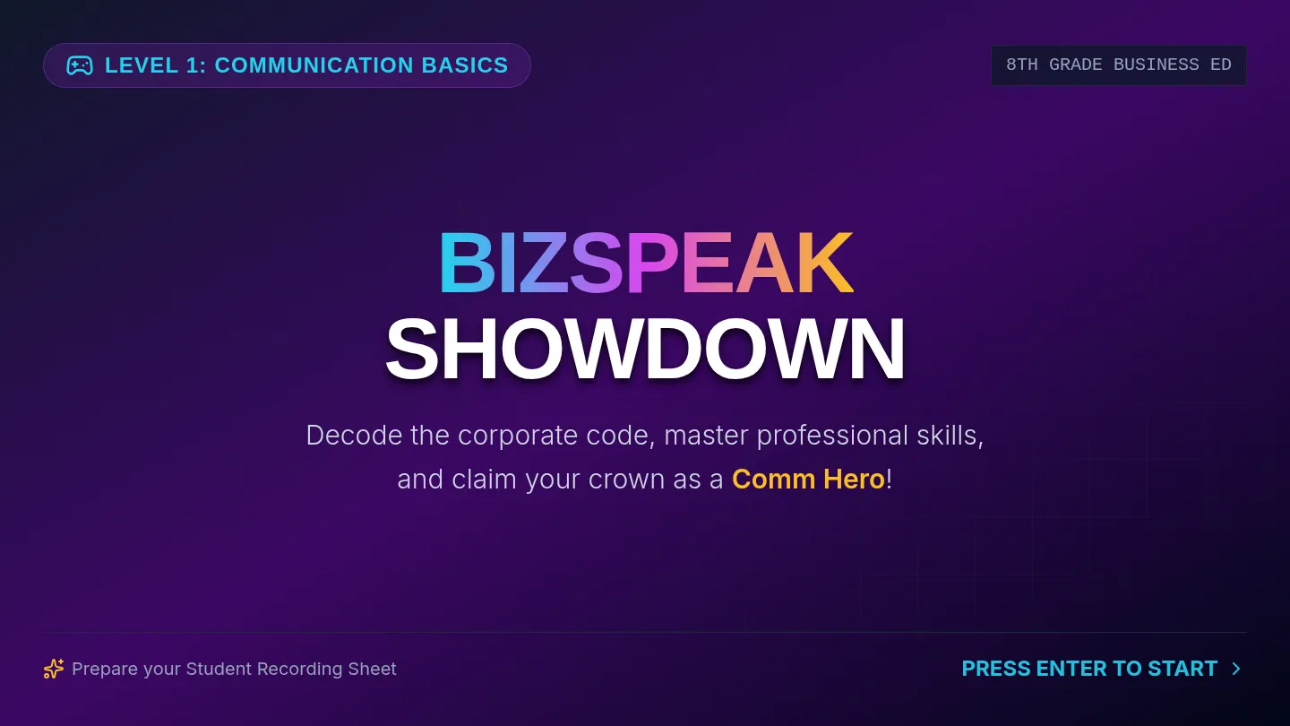 BizSpeak Showdown Slides