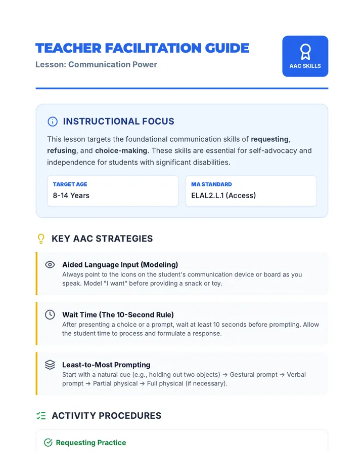 Communication Facilitation Guide