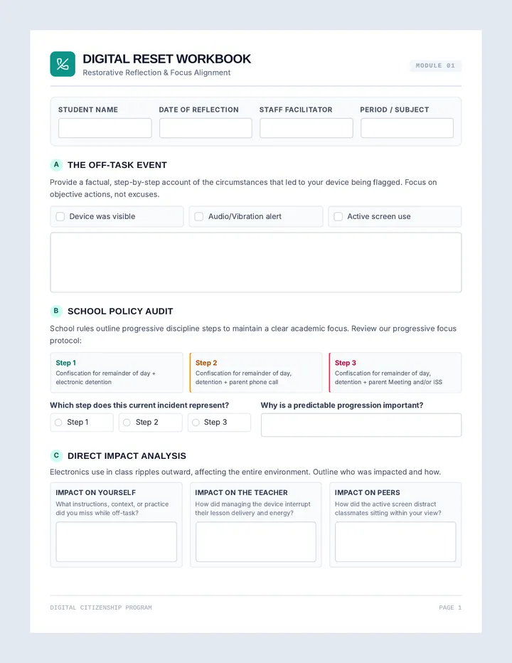 Digital Reset Workbook