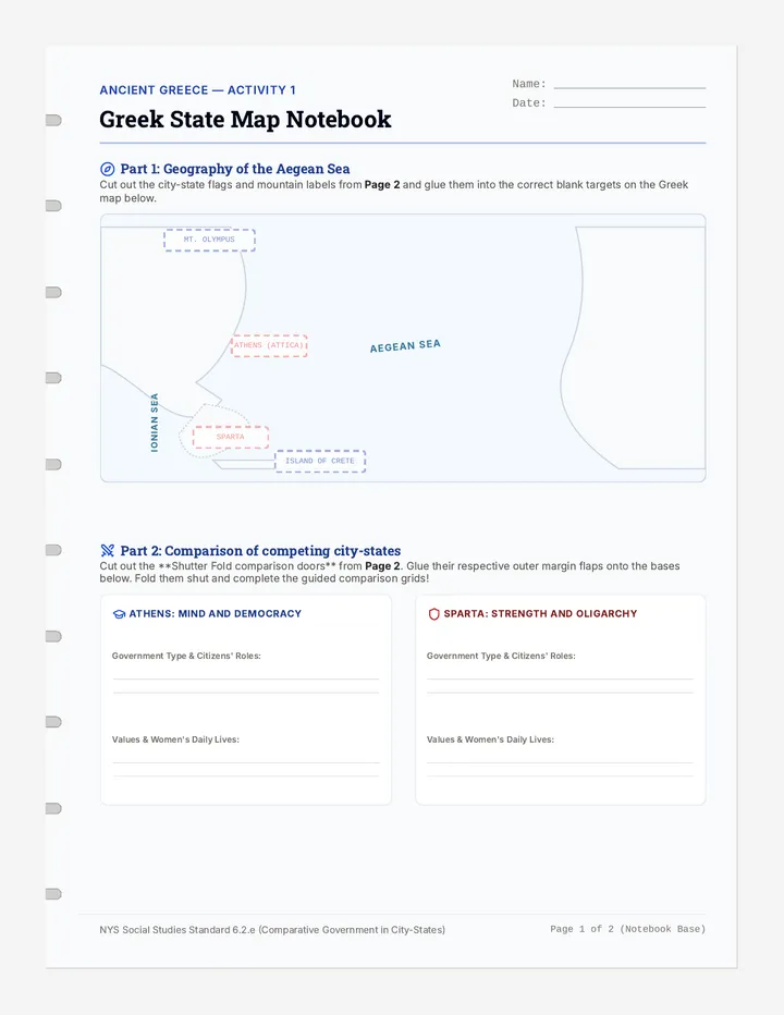 Greek State Map Notebook