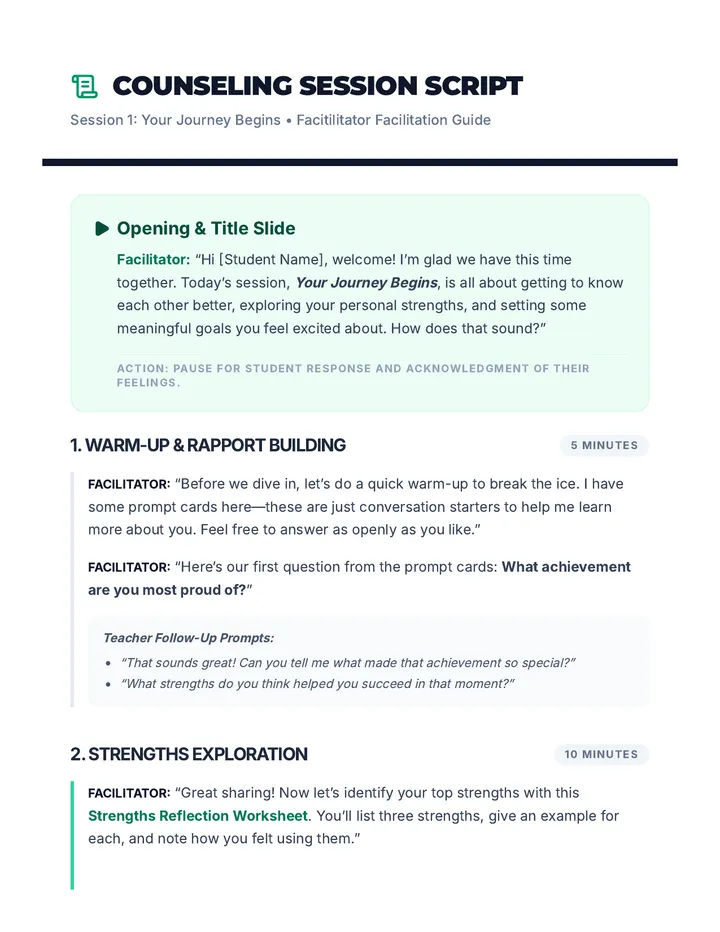 Counseling Session Script
