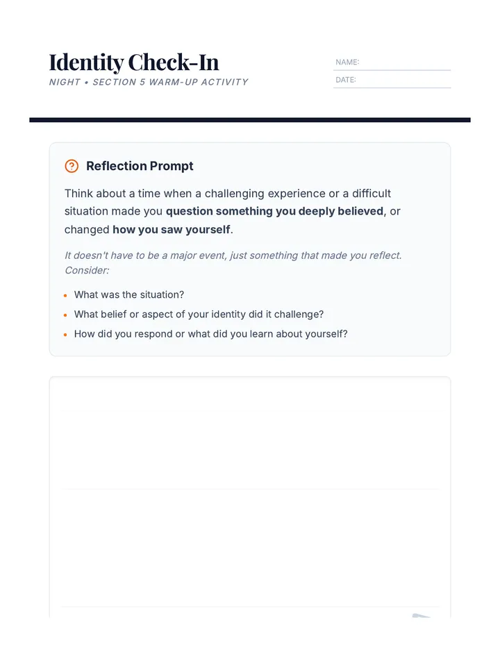 Identity Check-In Activity