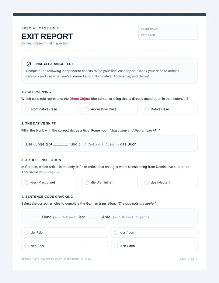 Case Crackers Exit Ticket