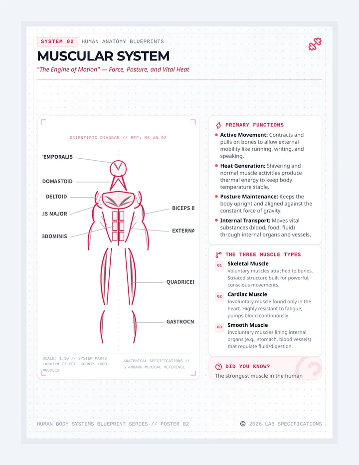 Muscular System Poster