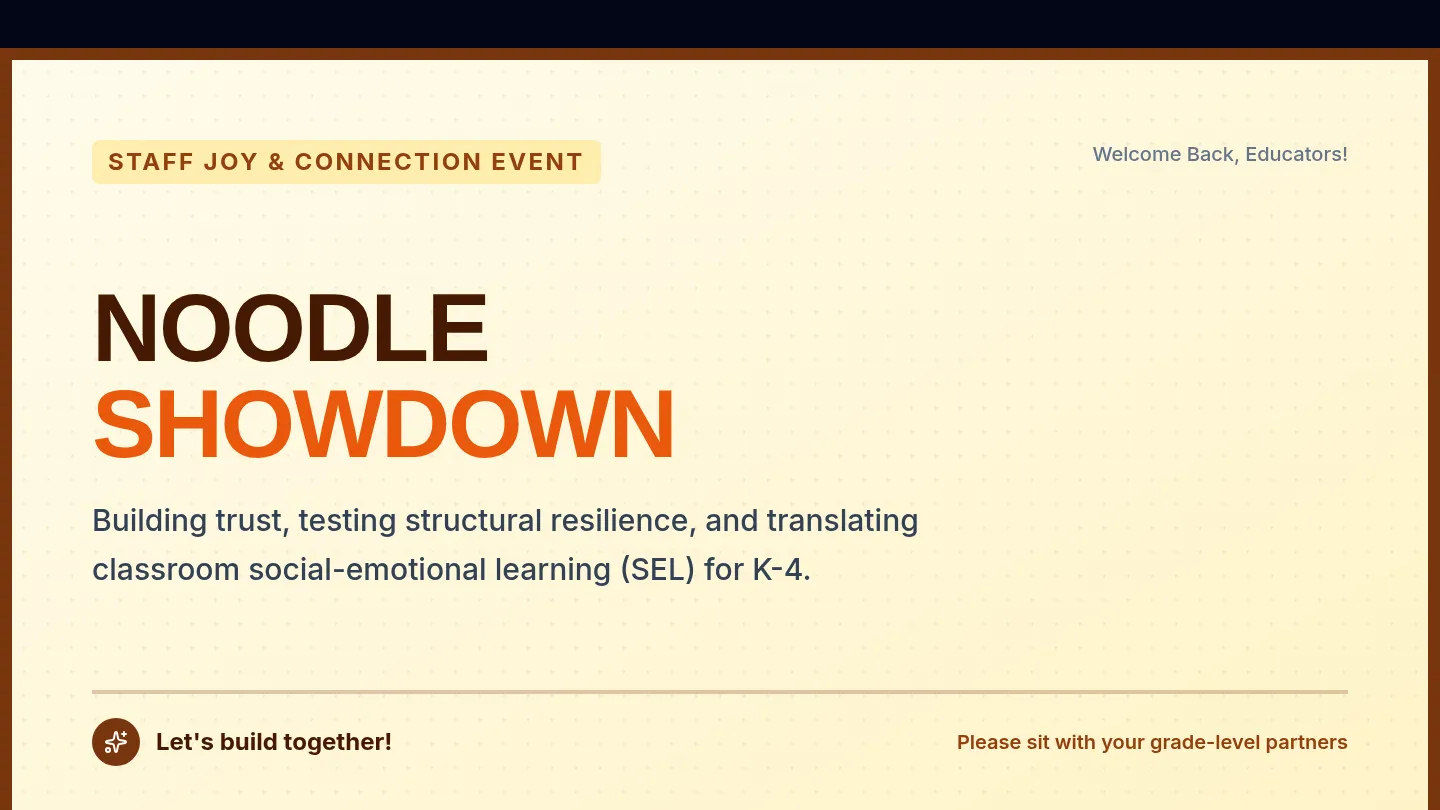Noodle Showdown Slides