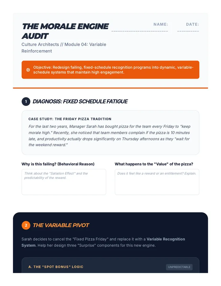 Morale Engine Audit Worksheet