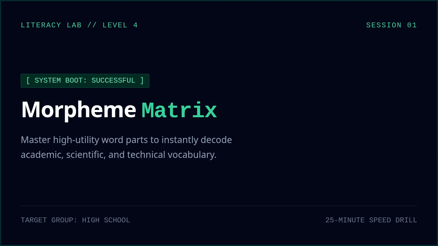Morpheme Matrix Slides