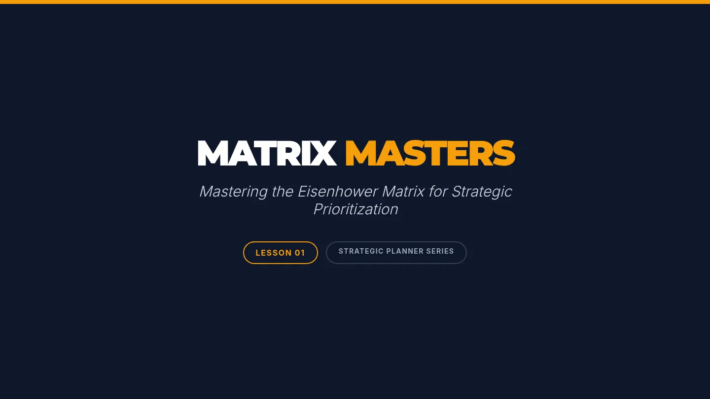 Matrix Masters Slides