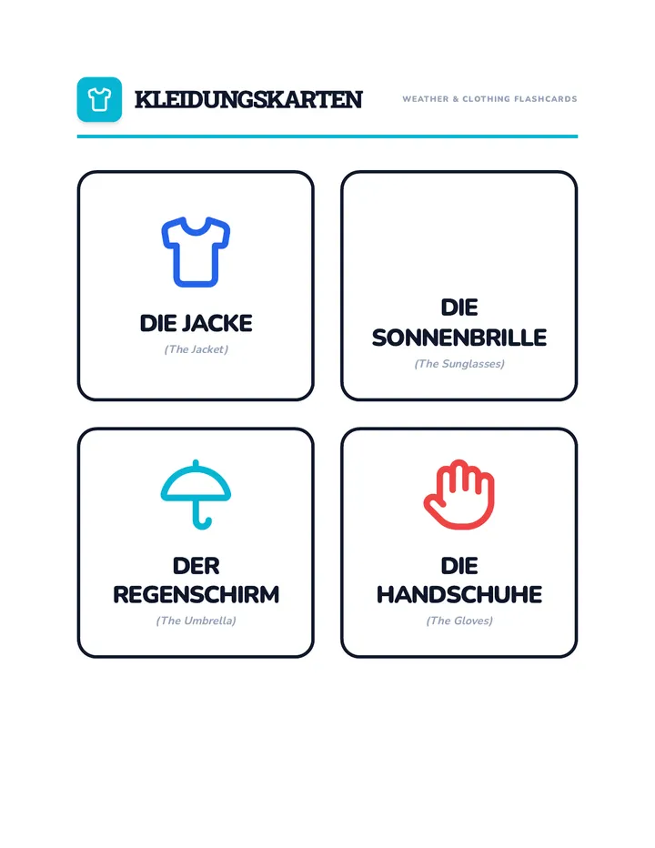 Klima Check Clothing Flashcards
