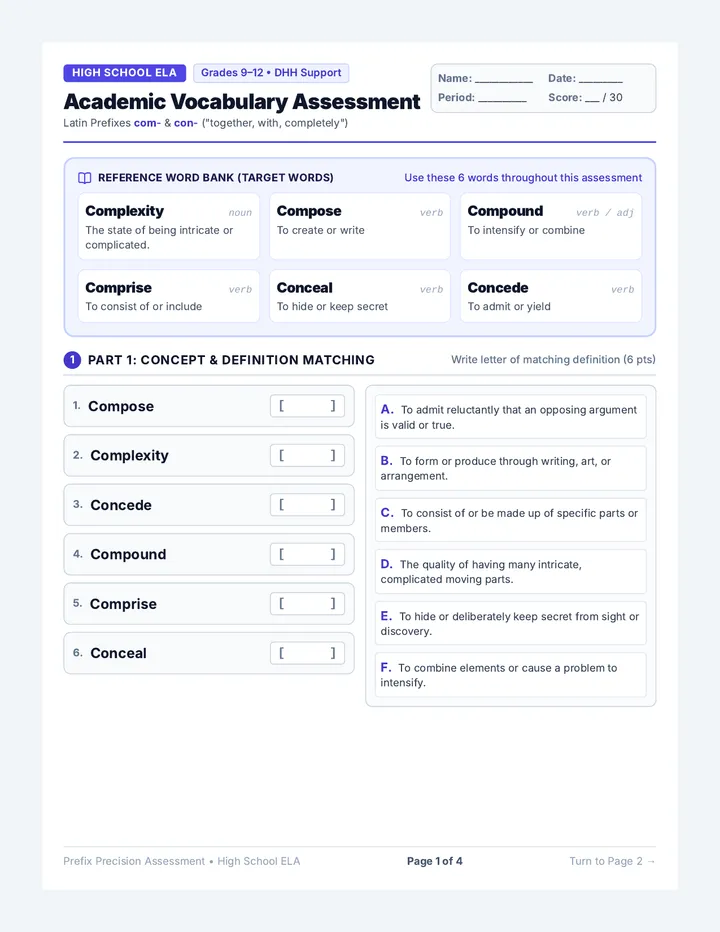 Vocab Precision Assessment