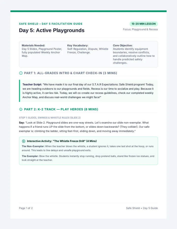 Playground Safety Script