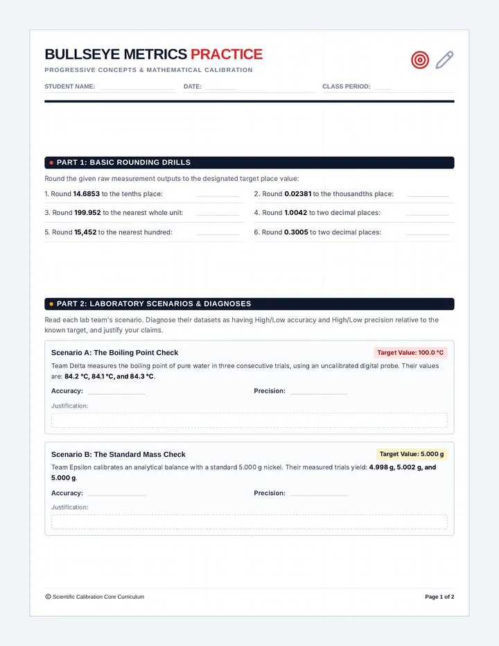 Bullseye Metrics Worksheet