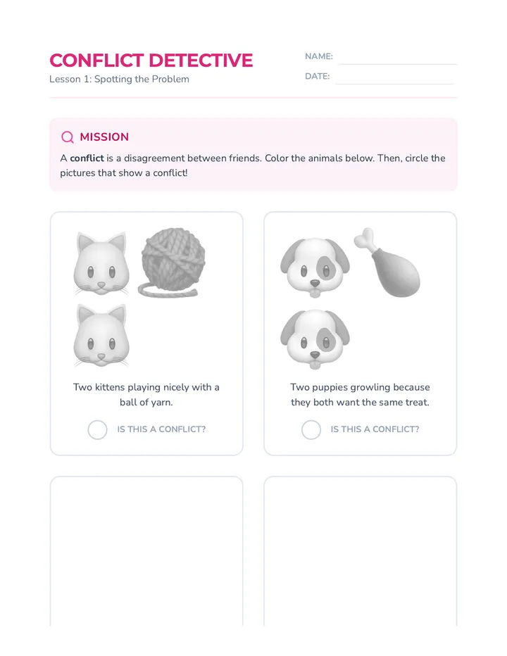 Conflict Detective Worksheet