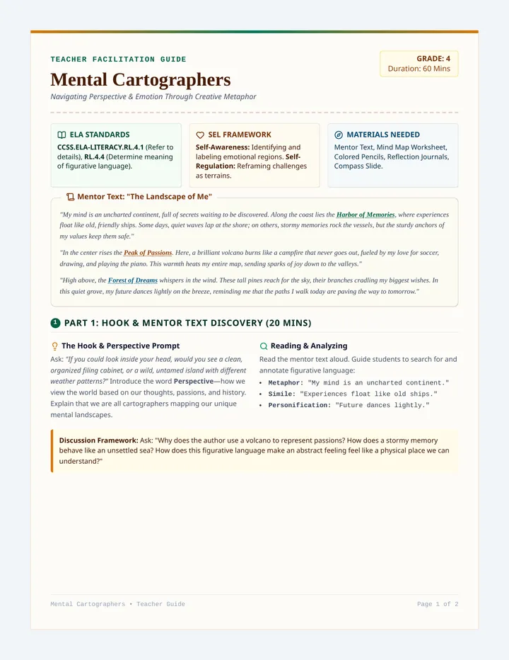 Mental Cartographers Teacher Guide