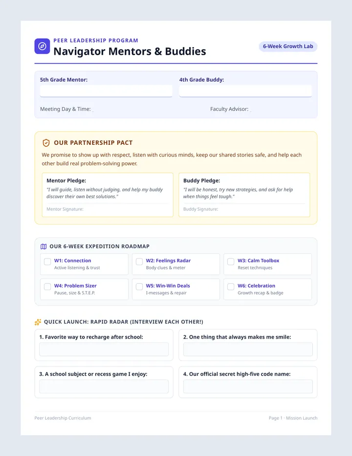 Peer Mentor Student Workbook
