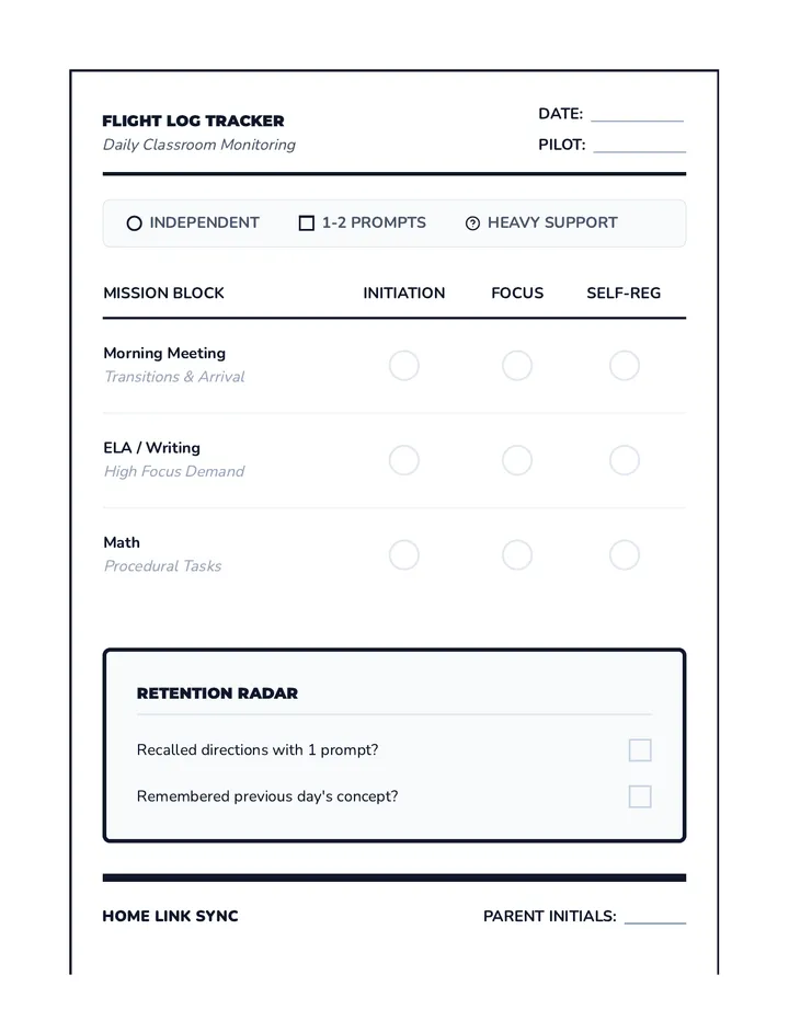 Flight Log Tracker Monotone