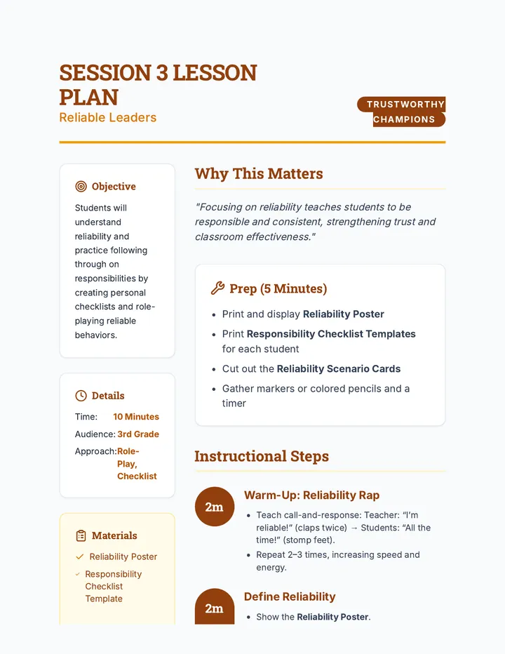 Session 3 Plan Teacher Guide