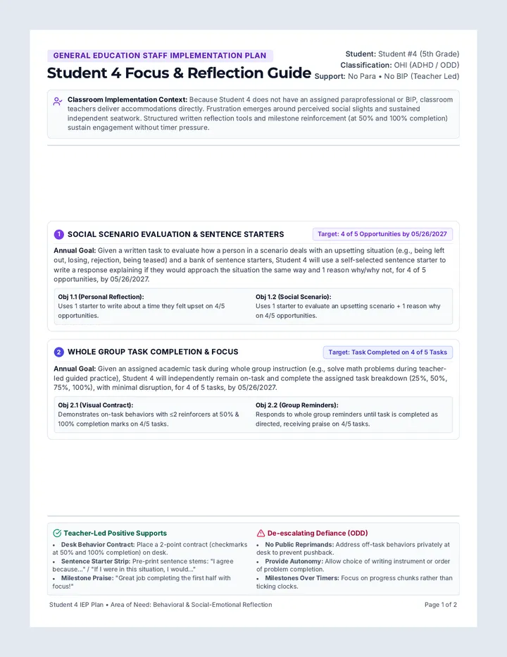 Student Four Engagement Guide