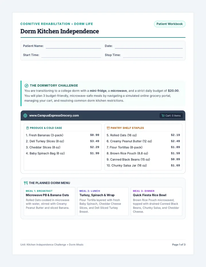 Kitchen Independence Workbook