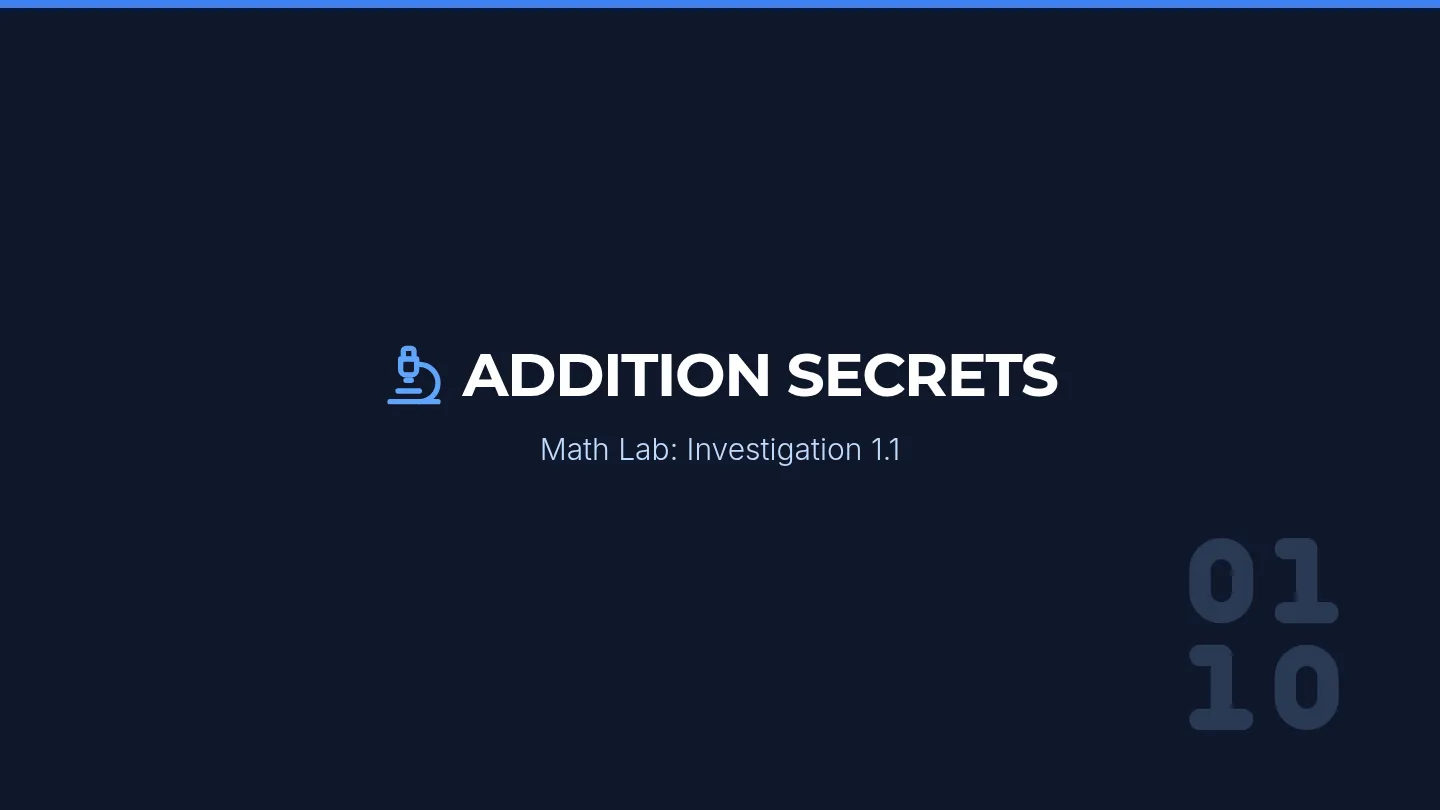 Addition Secrets Slides