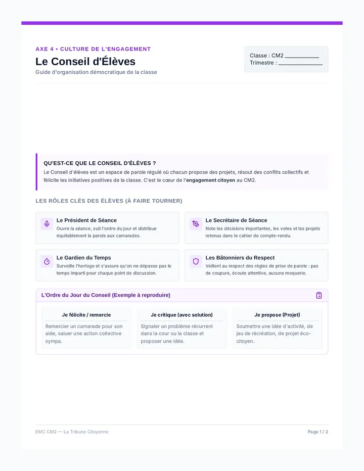 Tribune Citoyenne Fiches Pratiques