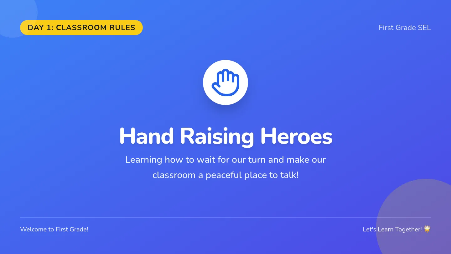 Hand Raising Heroes Slides