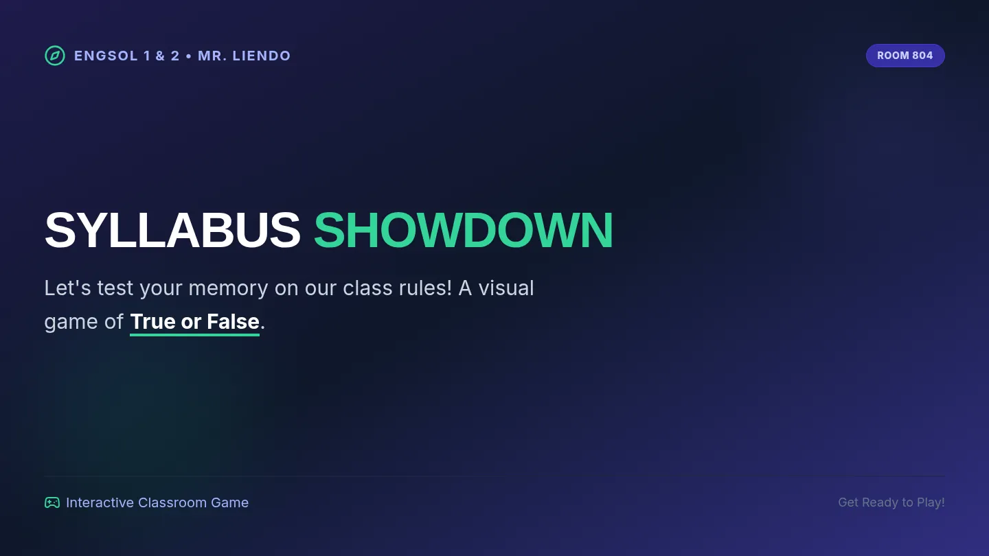 Syllabus Showdown Slides