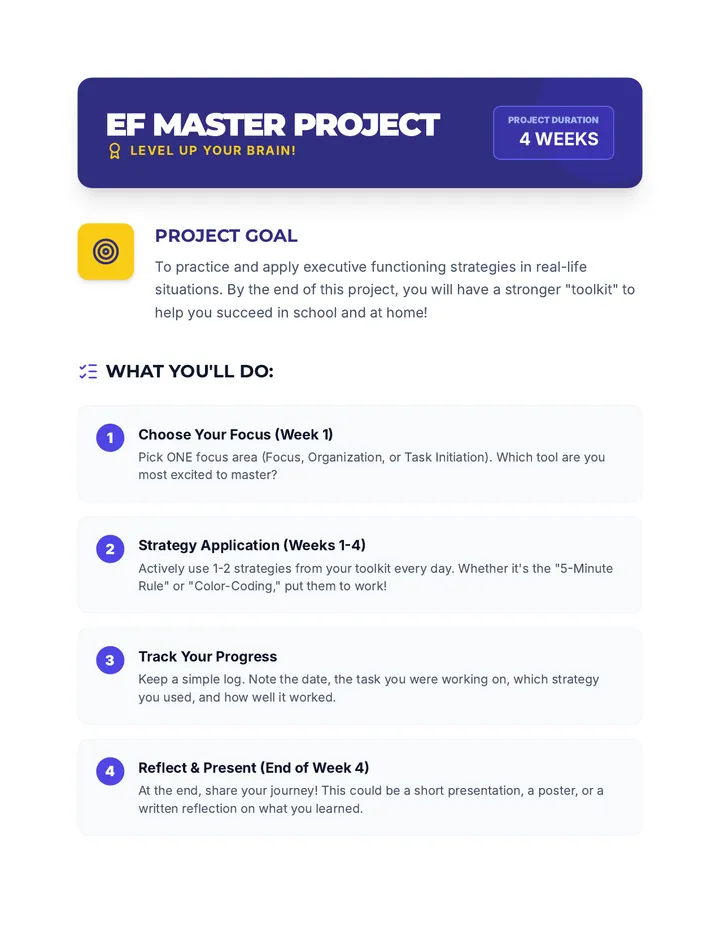 My Executive Functioning Project Guide