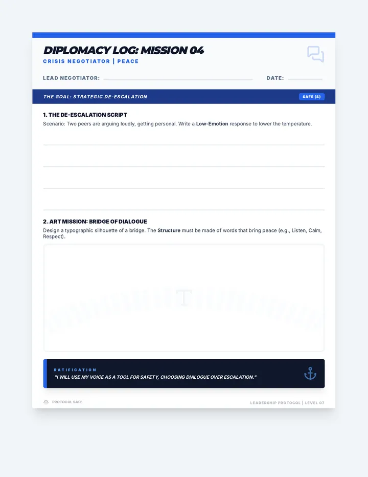 Rising Above Negotiator Activity Sheet