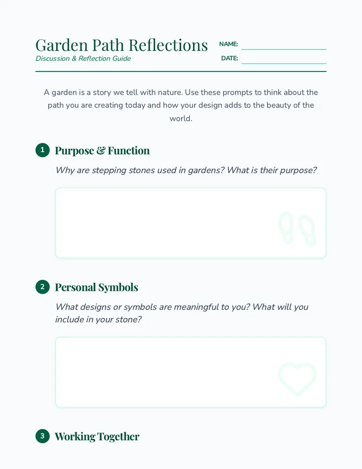 Garden Path Discussion Worksheet