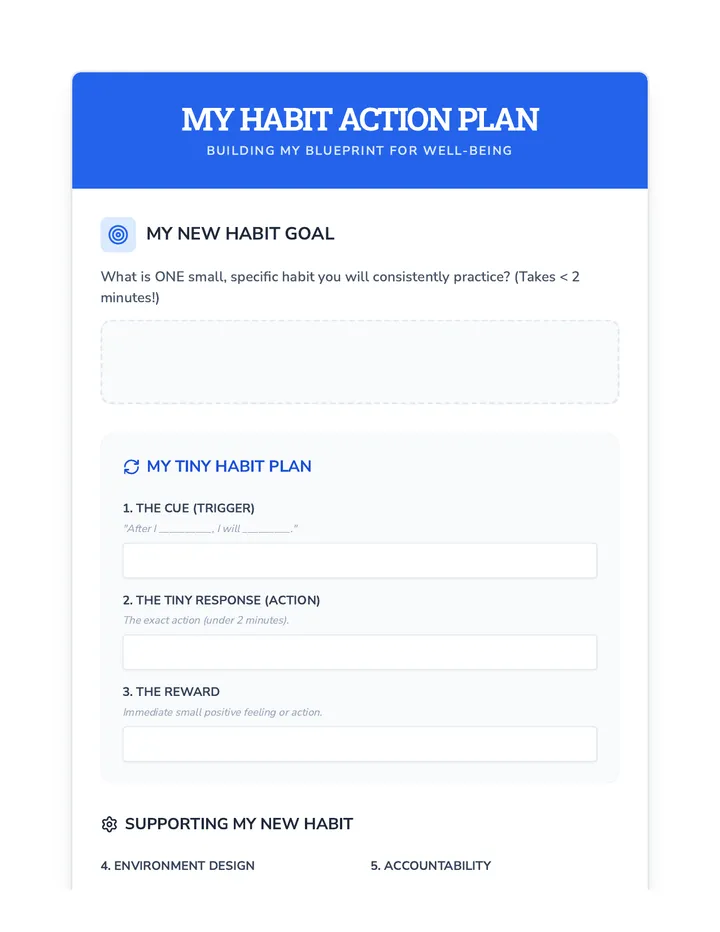 My Habit Action Plan