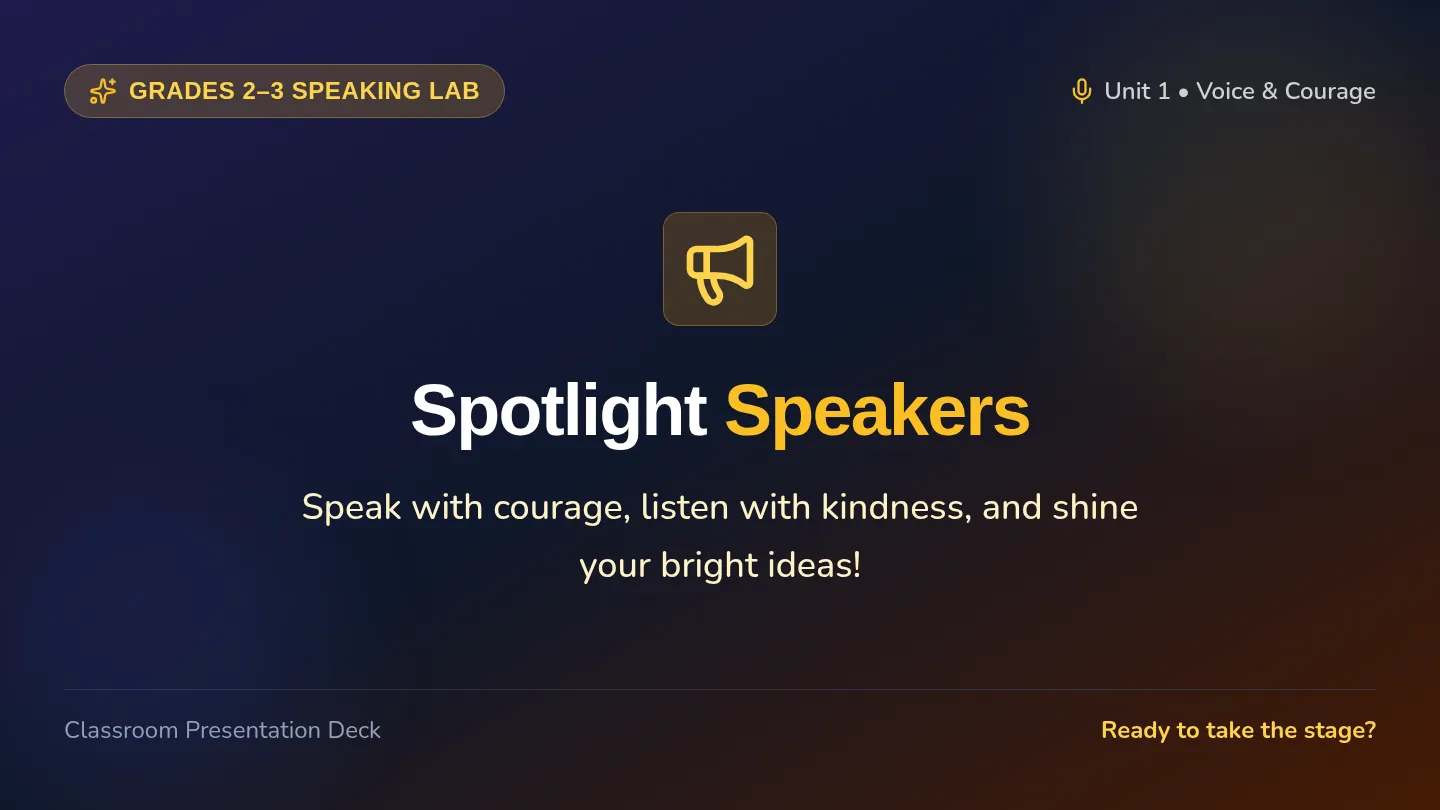 Spotlight Speakers Slides