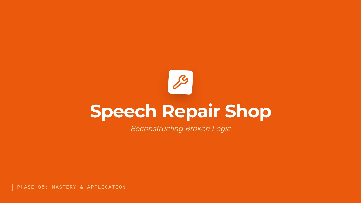 Speech Repair Shop Slides